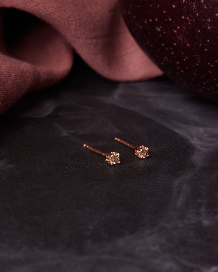 Solid Gold Diamond Studs