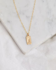 Stamped Initial Necklace