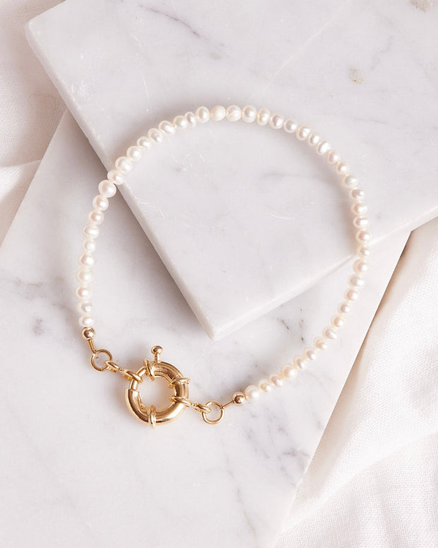 Pearl Spring Ring Bracelet