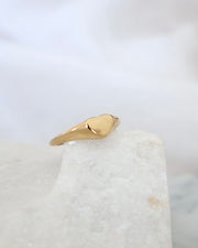 Pinky Heart Signet Ring