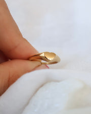 Pinky Heart Signet Ring